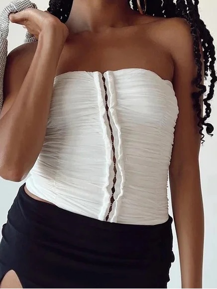 Princess Polly White Strapless Tube Top Corset
